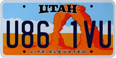 UT license plate U861VU