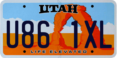 UT license plate U861XL