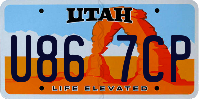 UT license plate U867CP