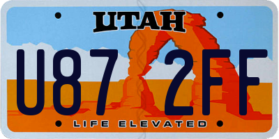 UT license plate U872FF