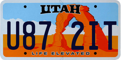 UT license plate U872IT