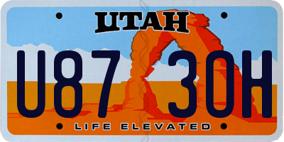 UT license plate U873OH