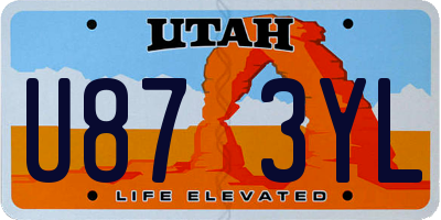 UT license plate U873YL