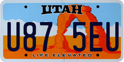 UT license plate U875EU