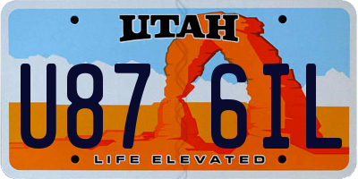 UT license plate U876IL
