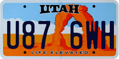 UT license plate U876WH
