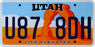 UT license plate U878DH