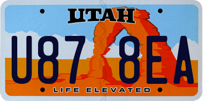UT license plate U878EA