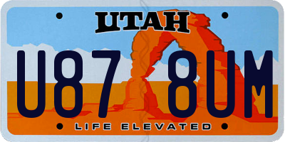 UT license plate U878UM