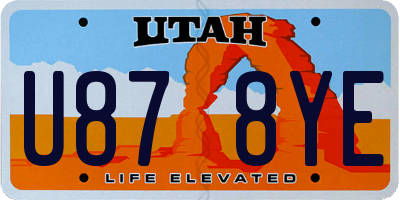 UT license plate U878YE