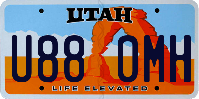 UT license plate U880MH