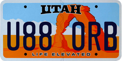 UT license plate U880RB