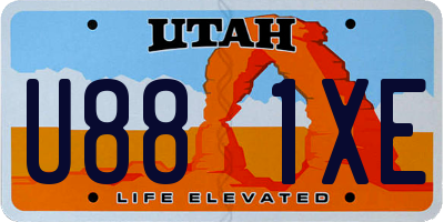 UT license plate U881XE