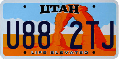 UT license plate U882TJ
