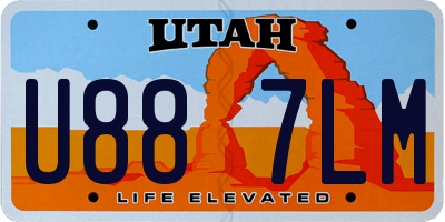 UT license plate U887LM