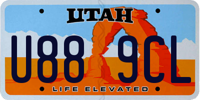 UT license plate U889CL