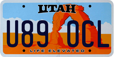UT license plate U890CL