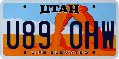 UT license plate U890HW