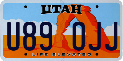 UT license plate U890JJ