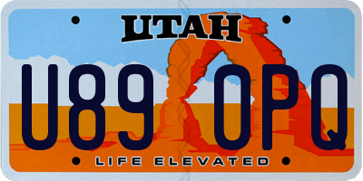 UT license plate U890PQ