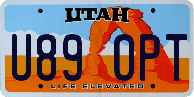 UT license plate U890PT