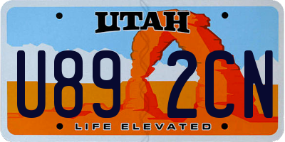 UT license plate U892CN