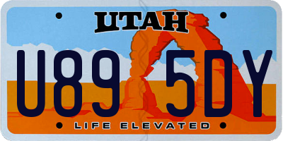 UT license plate U895DY