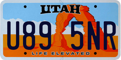UT license plate U895NR