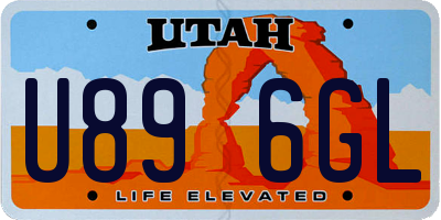 UT license plate U896GL