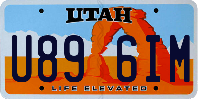 UT license plate U896IM