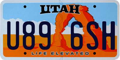 UT license plate U896SH