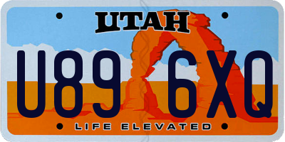 UT license plate U896XQ