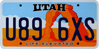 UT license plate U896XS