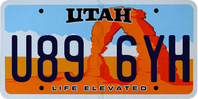 UT license plate U896YH
