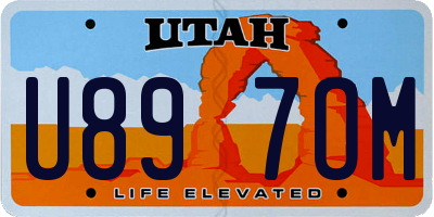 UT license plate U897OM
