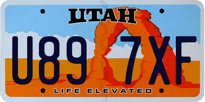 UT license plate U897XF