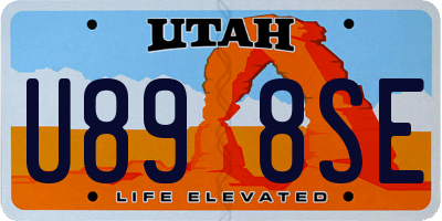 UT license plate U898SE