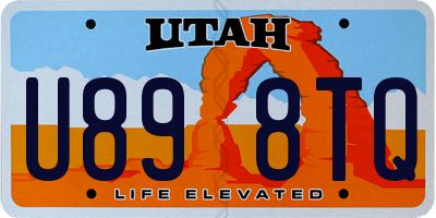 UT license plate U898TQ