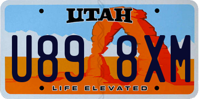 UT license plate U898XM