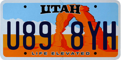 UT license plate U898YH