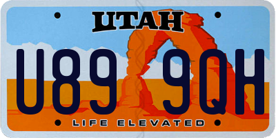 UT license plate U899QH