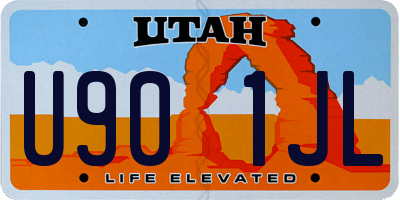 UT license plate U901JL