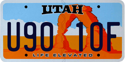UT license plate U901OF