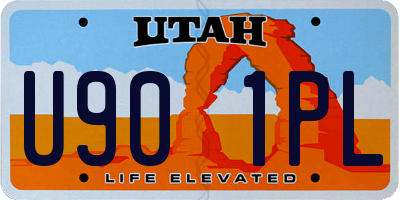 UT license plate U901PL