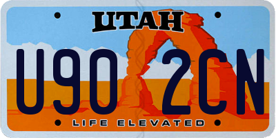 UT license plate U902CN