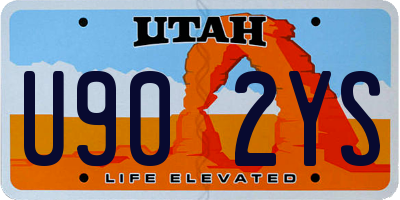 UT license plate U902YS