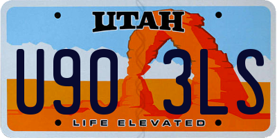 UT license plate U903LS