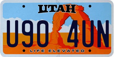 UT license plate U904UN