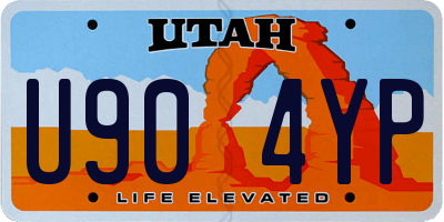 UT license plate U904YP