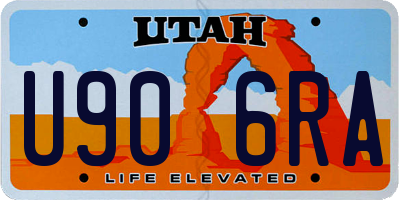 UT license plate U906RA